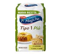 Le Farine Magiche Tipo 1 Più - Farina di Grano Tenero con Pasta Madre Essiccata - Ideale per Dolci, Pane, Pizza e Focacce - Alta Lievitazione e Gusto Intenso - Confezione da 1kg