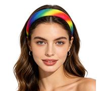 Le Fasce Colorate Per Capelli Da Donna Morbida Spugna A Righe Antiscivolo