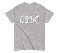 Le favolose Cadillacs, Banda Rock Argentina. Rock Nazionale Argentino. Maglietta in cotone 100%. Stampa DTG. Taglia unisex. CAM2608, grigio, L