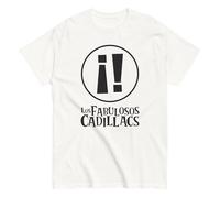 Le favolose Cadillacs, Banda Rock Argentina. Rock Nazionale Argentino. Maglietta in cotone 100%. Stampa DTG. Taglia unisex. CAM2614, bianco, L