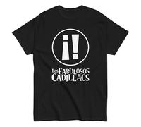 Le favolose Cadillacs, Banda Rock Argentina. Rock Nazionale Argentino. Maglietta in cotone 100%. Stampa DTG. Taglia unisex. CAM2614, nero, L