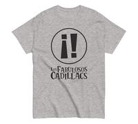 Le favolose Cadillacs, Banda Rock Argentina. Rock Nazionale Argentino. Maglietta in cotone 100%. Stampa DTG. Taglia unisex. CAM2614, grigio, L