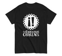 Le favolose Cadillacs, Banda Rock Argentina. Rock Nazionale Argentino. Maglietta in cotone 100%. Stampa DTG. Taglia unisex. CAM2609, nero, L