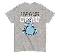 Le favolose Cadillacs, Banda Rock Argentina. Rock Nazionale Argentino. Maglietta in cotone 100%. Stampa DTG. Taglia unisex. CAM2612, grigio, L