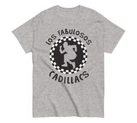 Le favolose Cadillacs, Banda Rock Argentina. Rock Nazionale Argentino. Maglietta in cotone 100%. Stampa DTG. Taglia unisex. CAM2607, grigio, L