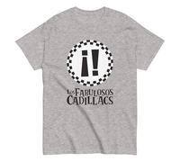 Le favolose Cadillacs, Banda Rock Argentina. Rock Nazionale Argentino. Maglietta in cotone 100%. Stampa DTG. Taglia unisex. CAM2609, grigio, L