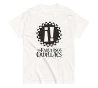Le favolose Cadillacs, Banda Rock Argentina. Rock Nazionale Argentino. Maglietta in cotone 100%. Stampa DTG. Taglia unisex. CAM2609, bianco, L