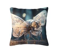 Le federe in peluche stampate con lucciole meccaniche da 45,7 x 45,7 cm con cerniere nascoste sono una scelta ideale per decorare la casa, la camera da letto, il divano.