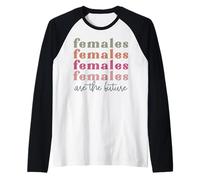 Le Femmine Sono THR Futuro retrò Vintage Donne Madri Sorelle Maglia con Maniche Raglan