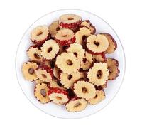 Le fette e gli anelli di datteri rossi essiccati snocciolati possono essere consumati direttamente, immersi in acqua o utilizzati nelle zuppe(1000g)