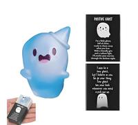 le figure di fantasma scure - Simpatici dati luminosi, statua in resina | Tiny Halloween, decorazione fantasma per interni ed esterni | Figura luminosa con confezione regalo per camera da