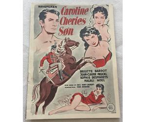 Le fils de Caroline chérie Jean-Claude Pascal Bardot 1955 Danish Movie Program