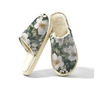 Le foglie bianche del fiore hanno dipinto le scarpe della Camera della schiuma di memoria, Multi, 40/40.5 EU