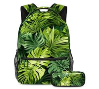 Le foglie di palma migliorano il tuo gioco di ritorno a scuola con il nostro set di 2 zaini per bambini, perfetto per ragazzi ragazze adolescenti, Multicolore#03, B:29.4x20x40cm P:19x7.5x3.8cm, Zaini