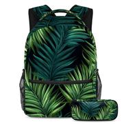 Le foglie di palma migliorano il tuo gioco di ritorno a scuola con il nostro set di 2 zaini per bambini, perfetto per ragazzi ragazze adolescenti, Multicolore#04, B:29.4x20x40cm P:19x7.5x3.8cm, Zaini