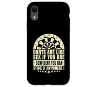 Le freccette sono come il sesso con citazione divertente Dartboard Bullseye Player Custodia per iPhone XR