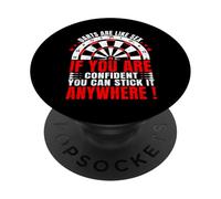 Le freccette sono come il sesso con citazione divertente Dartboard Bullseye Player PopSockets PopGrip Adesivo