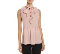 Le Gali Blusa Peplum Con Collo A Fiocco E Rouches Per Donna