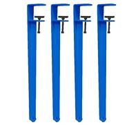 Le gambe del tavolo in metallo regolabili per tavolino da tavolino da pranzo console f design a forma non installazione di trapano include cuscinetto di protezione e tasto Allen 71 cm blu scuro
