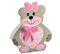 LE GEMME DI VENEZIA 20 SCATOLINA Orsetto PORTACONFETTI Rosa Made in Italy