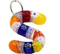 LE GEMME DI VENEZIA N.1 Lettere Iniziali Ciondolo Pendente Murrina Millefiori Vetro Murano Made in Italy (S)