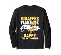 Le Giraffe Mi Rendono Felice Tu Non Sei Tanto Divertente Giraffa Maglia a Manica