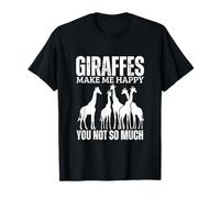 Le Giraffe Mi Rendono Felice Tu Non Sei Tanto Divertente Giraffa Maglietta