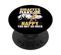 Le giraffe mi rendono felice Tu non sei tanto divertente Giraffa PopSockets PopGrip Adesivo