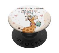 Le giraffe sono fantastiche, sono fantastica, quindi sono una giraffa PopSockets PopGrip Adesivo