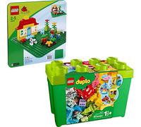 Le go® DUPLO® 2304 10914 - Set di 2 piastre verdi + scatola in pietra deluxe