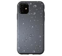 Le gocce di pioggia su sfondo grigio gocce d'acqua Custodia per iPhone 11