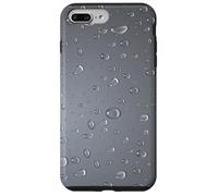 Le gocce di pioggia su sfondo grigio gocce d'acqua Custodia per iPhone 7 Plus/8 Plus
