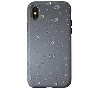 Le gocce di pioggia su sfondo grigio gocce d'acqua Custodia per iPhone X/XS