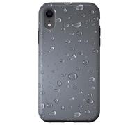 Le gocce di pioggia su sfondo grigio gocce d'acqua Custodia per iPhone XR