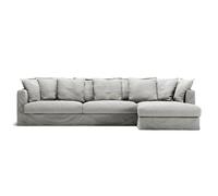 Le Grand Air Divano 3 Posti Sinistra Ash Stripe/Lino