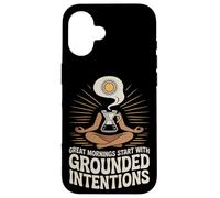 Le grandi mattine iniziano con la preparazione del caffè a terra Custodia per iPhone 16