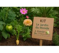 Le Grenier d'Abondance - Kit sementi "Giardino del Mondo": fiori, verdure, aromatiche e palme da seminare, come un viaggio