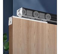Le guide dei cancelli scorrevoli, kit hardware per porta scorrevole Include sistema di sospensione a 8 ruote fino a 100 kg 200 libbre per porte da 30 - 50 mm, montaggio a soffitto o laterale, diverse
