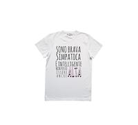 le herisson Maglietta - Sono Brava Simpatica Intelligente Non Posso Essere Anche Alta Regalo Simpatico Scritta Divertente 00230 (IT, Testo, XL, Regular, Regular, Bianco)