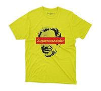 le herisson Maglietta t-Shirt Uomo Amici Conte supercazzola - Idea Regalo Simpatico Scritta Divertente Marito Fidanzato Amico Capo collega (IT, Testo, S, Regular, Regular, Colore Giallo)