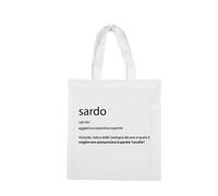 le herisson Shopping Bag tote Sardo dizionario Abitante, nativo della Sardegna davanti al quale è meglio non pronunciare la parola “cavallo” - divertente idea regalo… Borsa mare regalo divertente