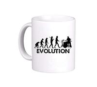 le herisson TAZZA MUG batterista EVOLUTION evoluzione drum drummer musica - Simpatica divertente 357 regalo