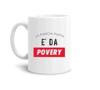 le herisson tazza Mug bianca simpatica la pancia piatta e da poveri... SIMPATICA divertente regalo dee Regali Originali amica collega fidanzata