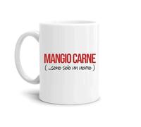 le herisson tazza Mug bianca simpatica simpatica mangio carne sono solo un uomo..SIMPATICA divertente regalo dee Regali Originali amica collega fidanzata