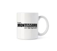 le herisson tazza Mug bianca tutti montessori con i figli degli altri..SIMPATICA divertente regalo dee Regali Originali amica collega fidanzata
