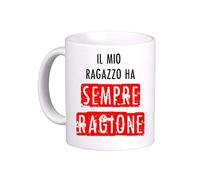 le herisson Tazza MUG il mio ragazzo ha sempre ragione funny - REGALO SIMPATICA DIVERTENTE 543