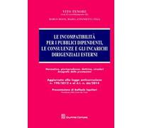 Le incompatibilità per i pubblici dipendenti, le consulenze e gli incarichi dirigenziali esterni