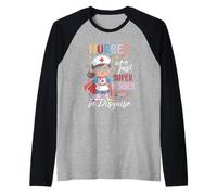 Le Infermiere Sono Solo Supereroi nelle Donne Che allattano travestite Maglia con Maniche Raglan