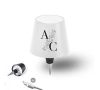 ''Le iniziali'' Tappo per Bottiglia a Forma di Lampada LED con Touchscreen personalizzato con nome frase idea regalo SanValentino amici casa sposi anniversario festa alcool festa bar locale