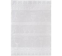 Le Jacquard Français 16214 Cristal Blanc - Panno in lino, 60 x 80 cm